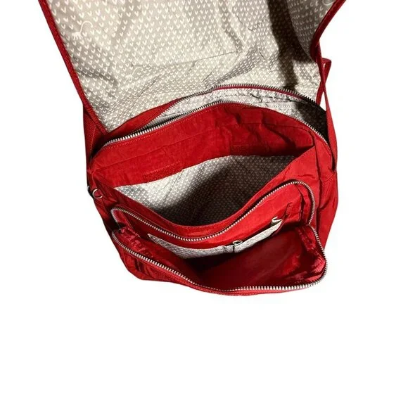 Red Kipling Messenger Bag With Adjustable Strap & Multiple Pockets - Picture 8 of 8